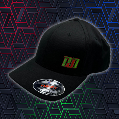 DJD Black Flex Fit 6277 Small Color Logo