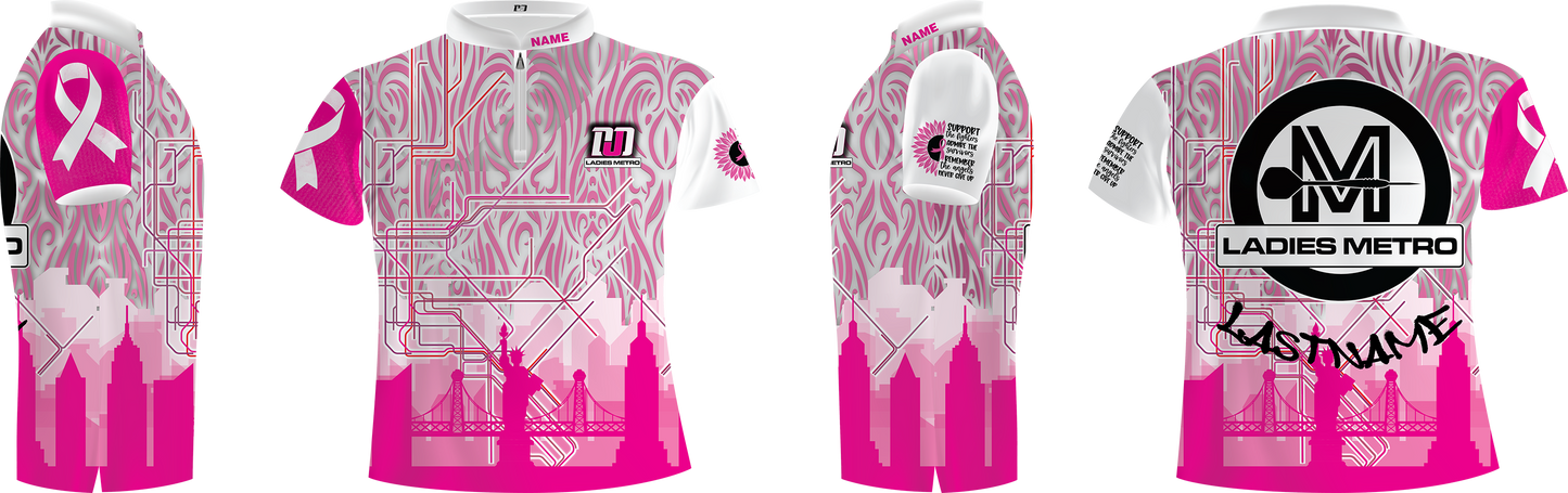 Ladies Metro Breast Cancer White Jersey